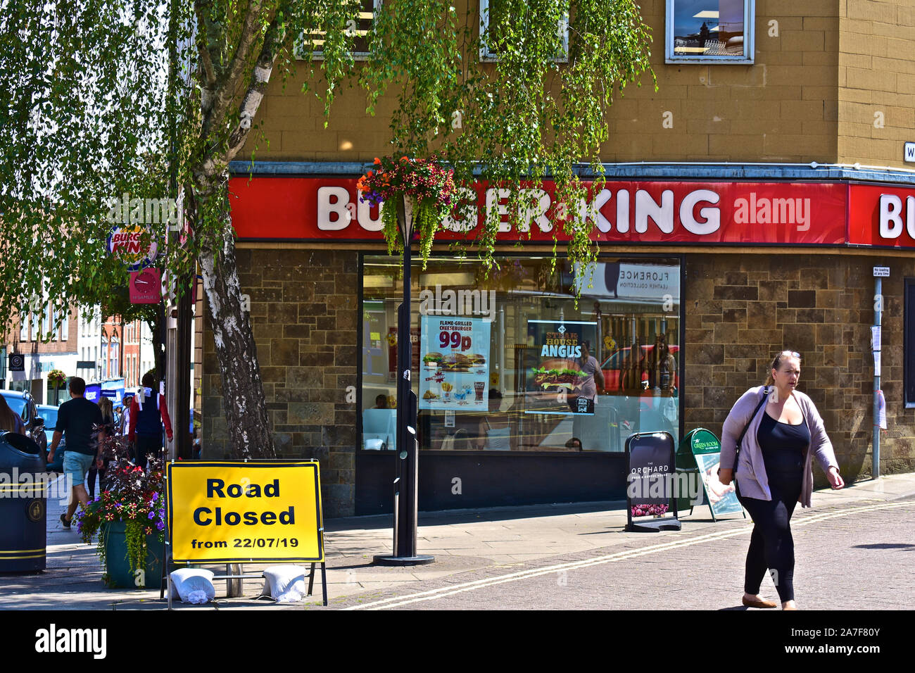 The Burger King fast food outlet in Middle Street, Yeovil town centre