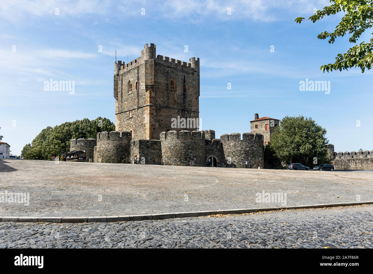 The original medieval castle built on the highest point Stock Photo