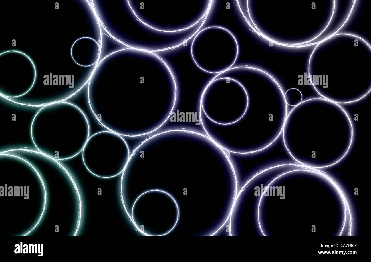 Colorful rings on black background Stock Photo - Alamy