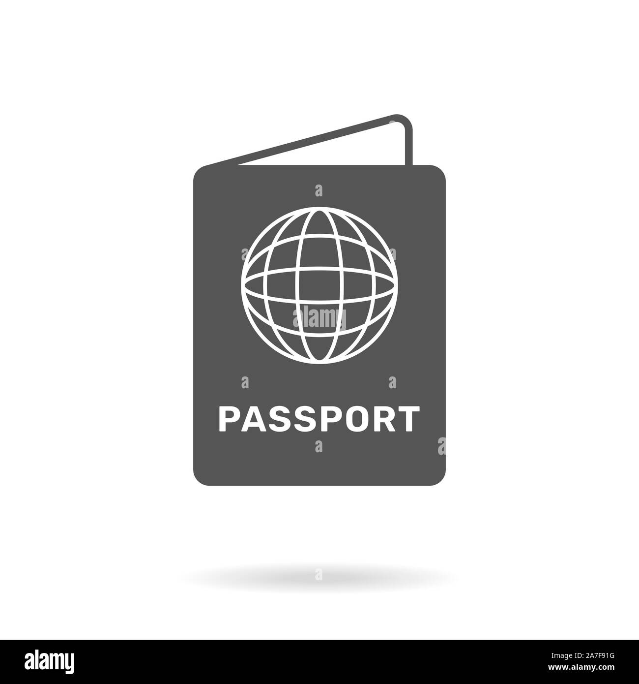 Passport icon on white background. Liner passport icon on white background simple. EPS 10 Stock Vector