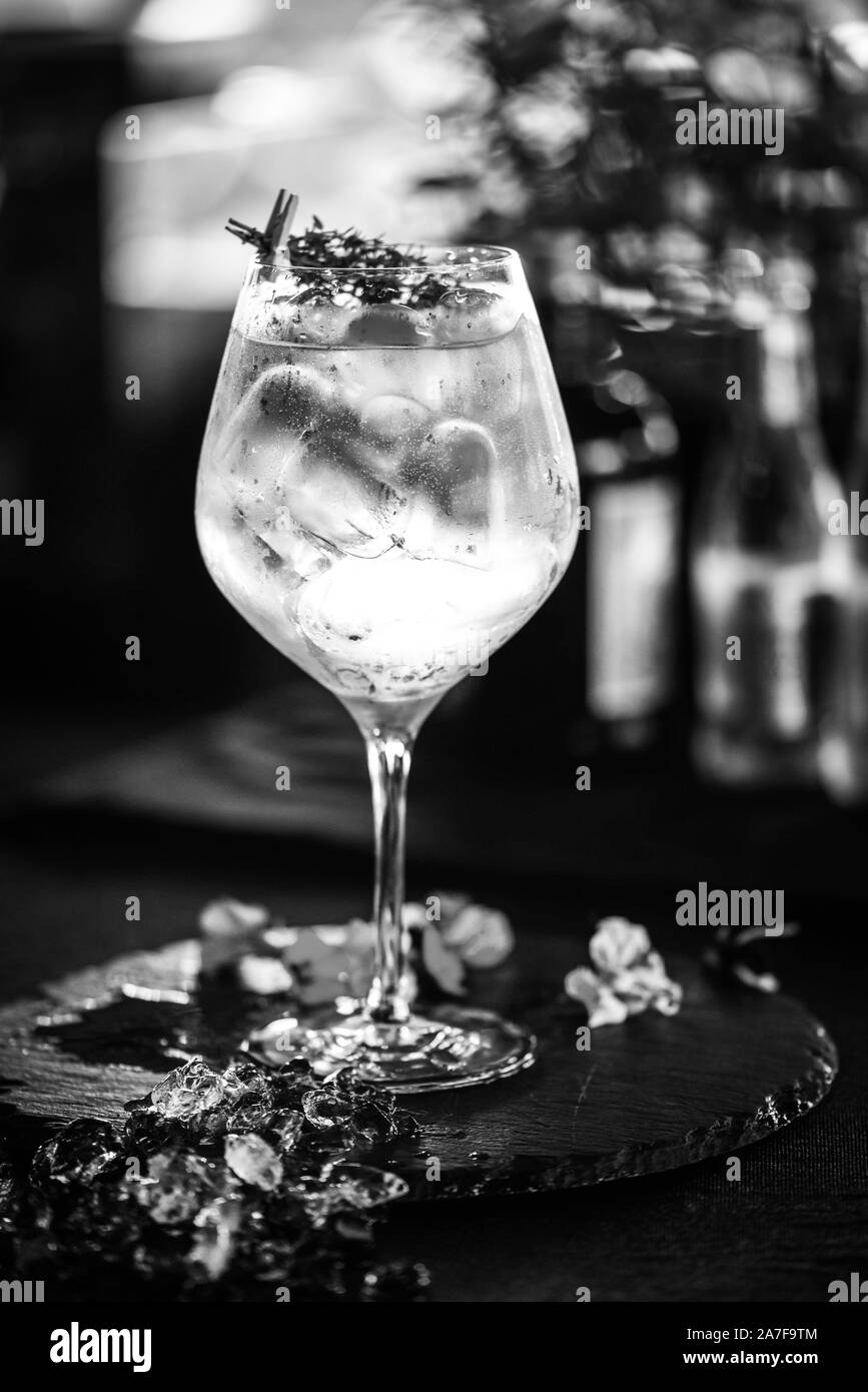 fresh gin tonic beverage with fruits & spices Stock Photo Alamy