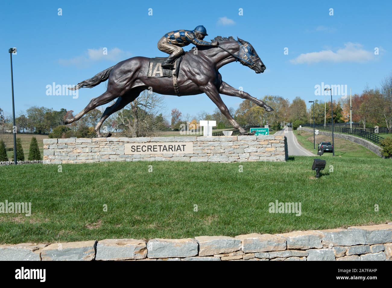 Secretariat statue in Lexington Kentucky Stock Photo Alamy