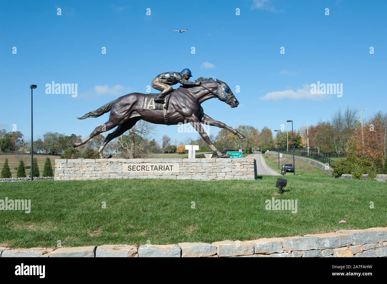Secretariat statue in Lexington Kentucky Stock Photo Alamy