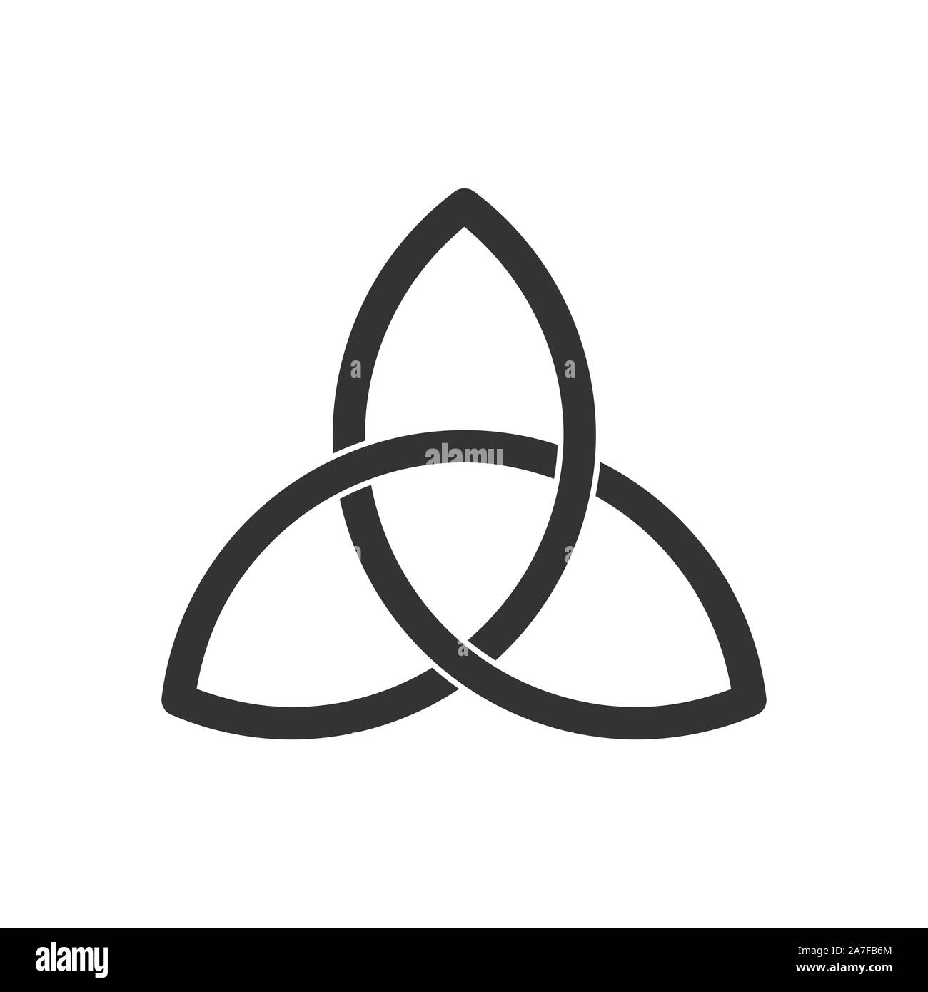 Celtic trinity knot. Triquetra symbol. Three parts unity icon. Ancient  ornament symbolizing eternity. Infinite loop sign of interlocking   Stock Vector Image & Art - Alamy