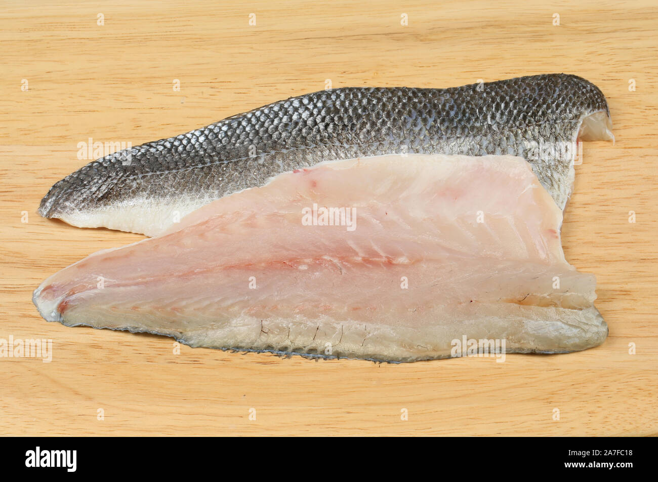 Raw sea bass fillet hi-res stock photography and images - Alamy