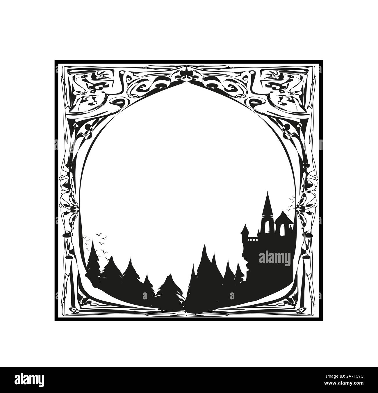 Grunge halloween landscape spooky Cut Out Stock Images & Pictures - Alamy