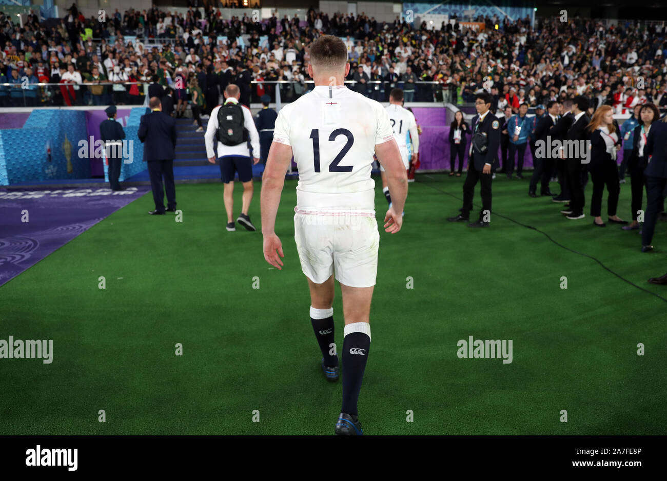 England S Owen Farrell Walks Off Dejected Following Defeat To South