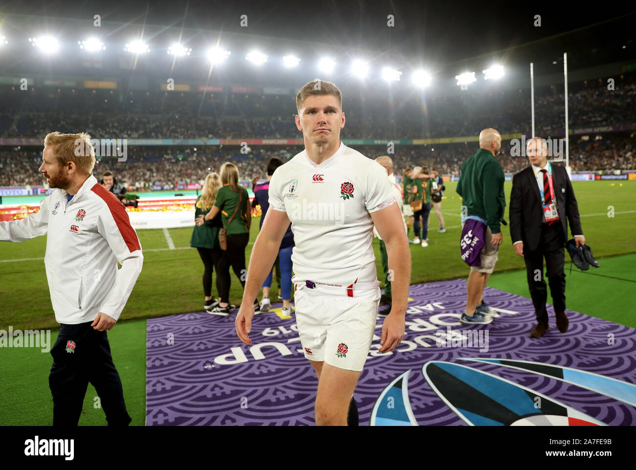 England S Owen Farrell Walks Off Dejected Following Defeat To South