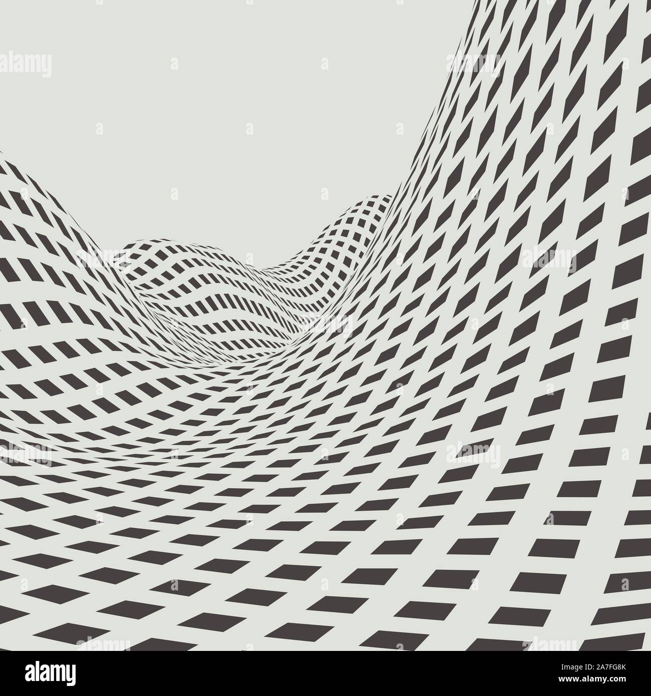 Abstract vector landscape background. Cyberspace grid. 3d technology ...