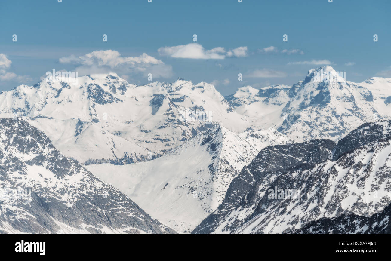 Snow mountain in Swiss alps mountain range, Switzerland Stock Photo