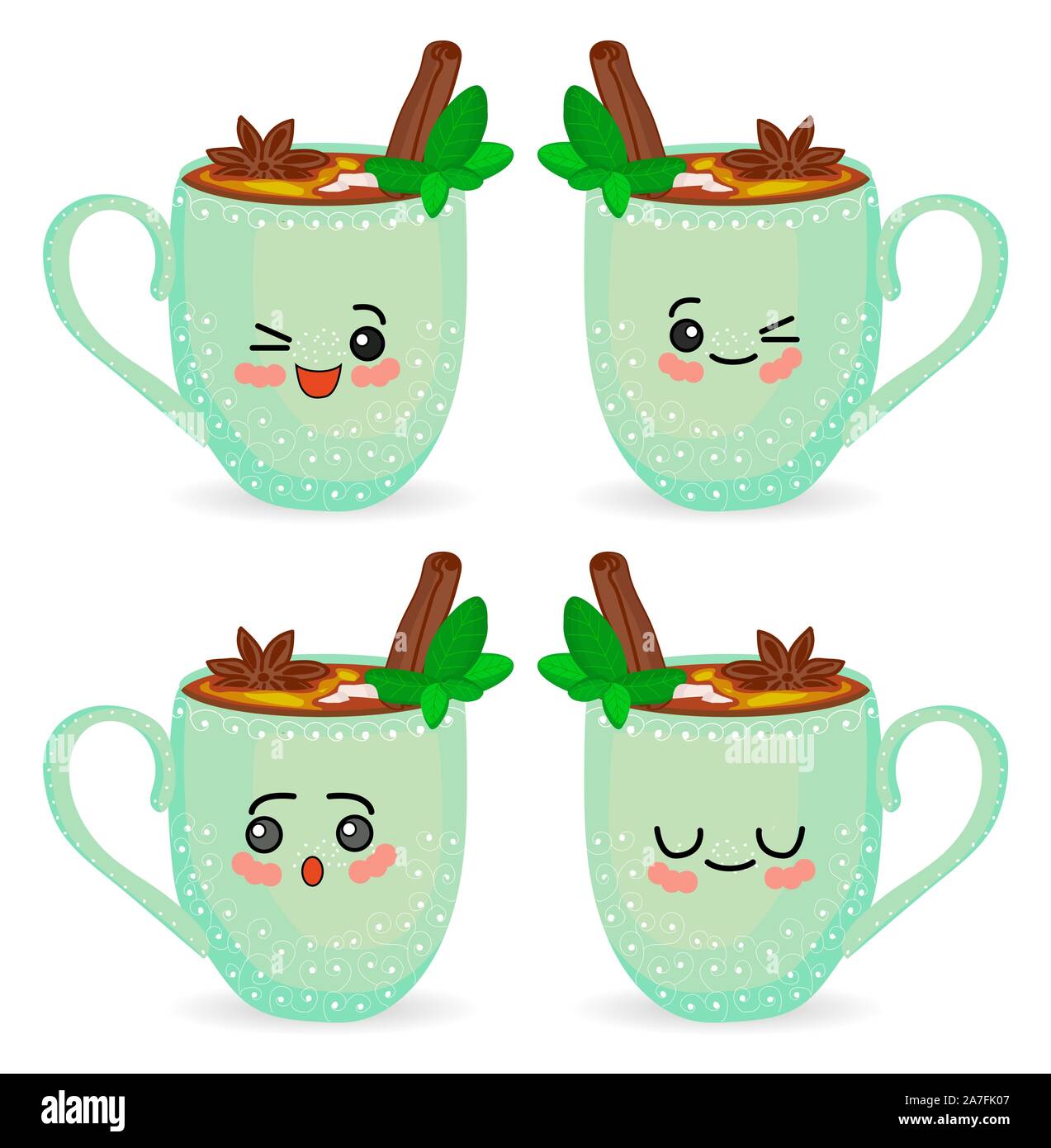 Cute Cartoon Fruit Friends Ceramic Cup with Straw – Kawaiies
