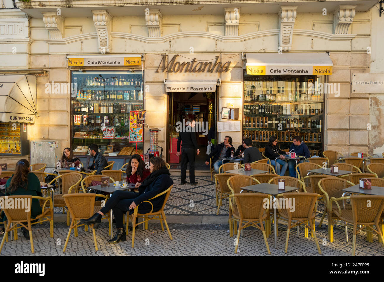 Cafe Montanha in central Coimbra Portugal Stock Photo