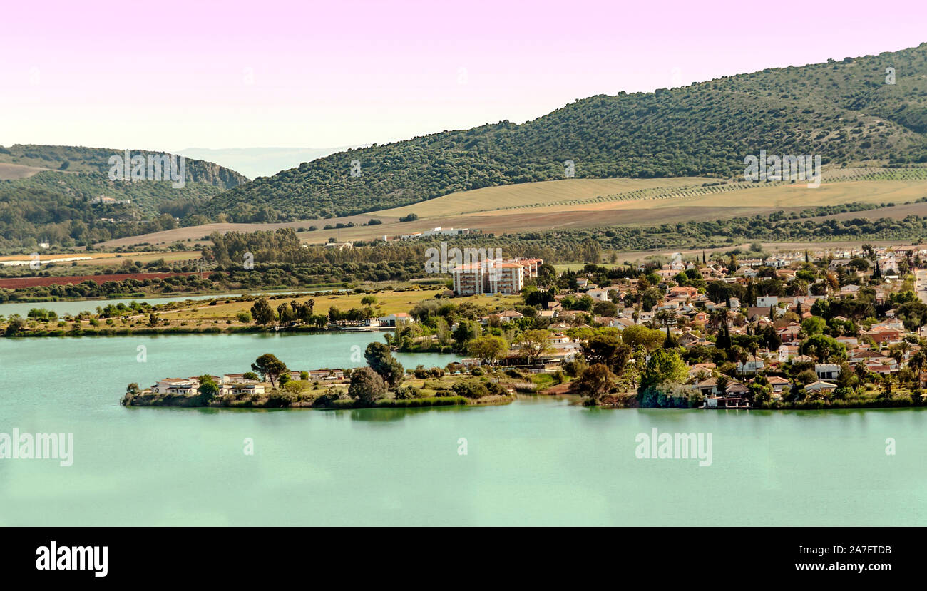 Lake in the fields of Andalusia Stock Photo Alamy
