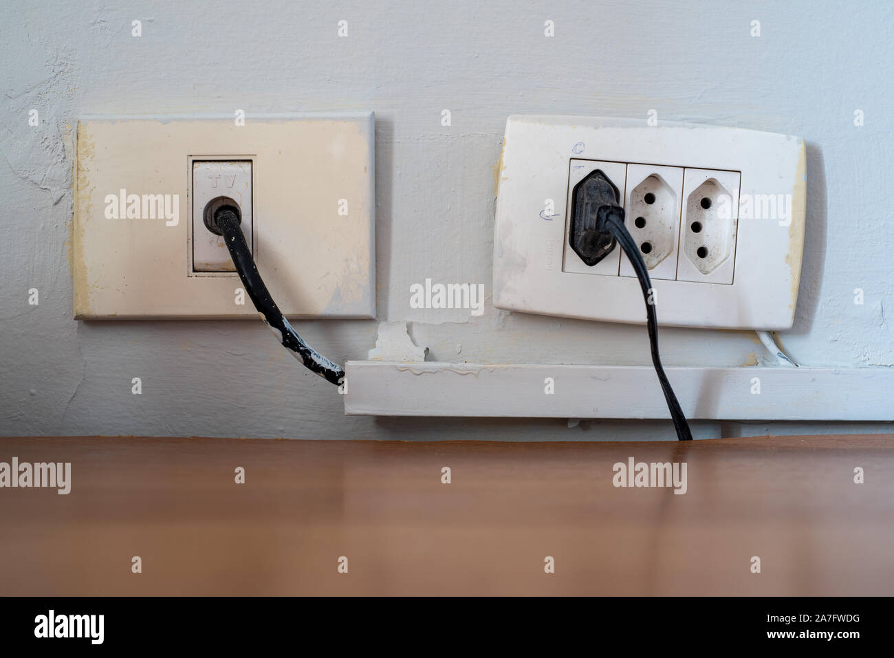 American Electrical Plug Outlet Stock Photos & American Electrical Plug