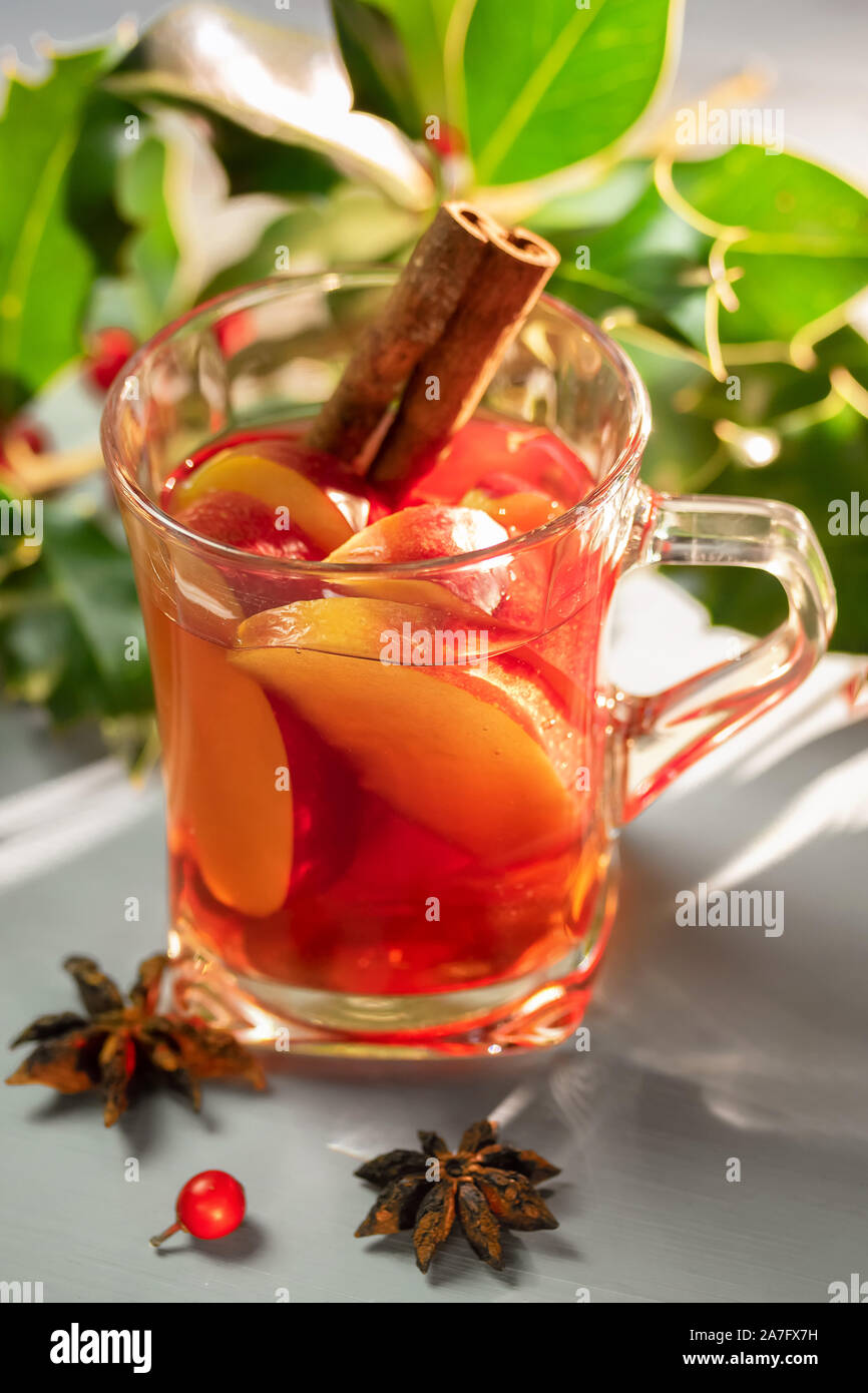 Hot punch with apples and anise Stock Photo Alamy