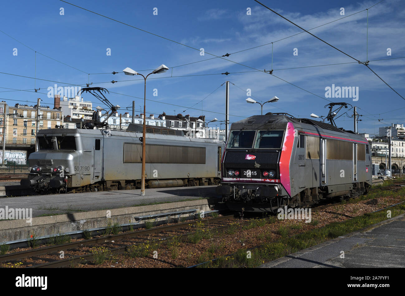 classes 7200 and 26000;bercy station;paris;france Stock Photo