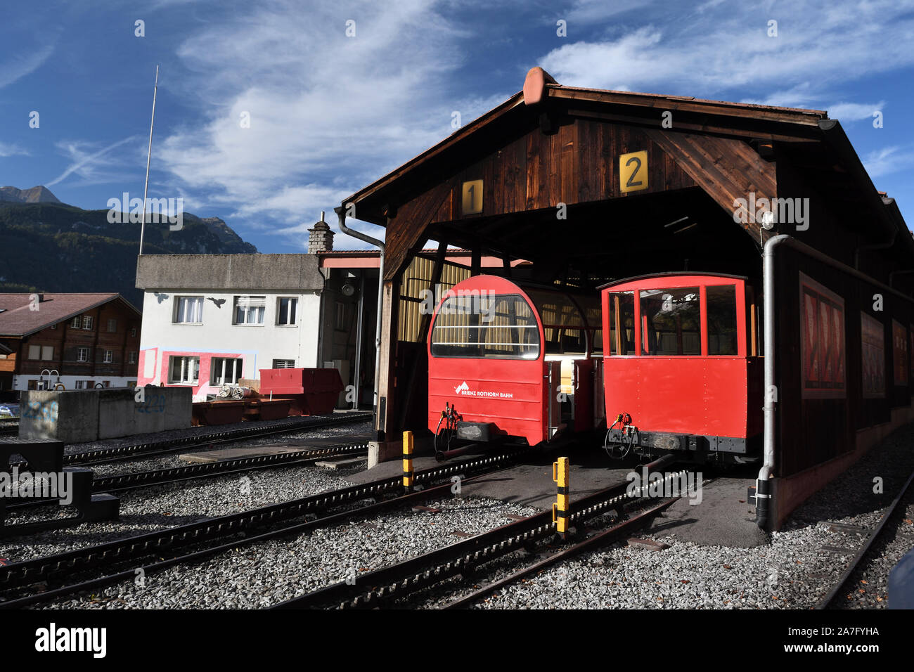 brienz rothorn bahn;steam locomotive shed;15;switzerland Stock Photo