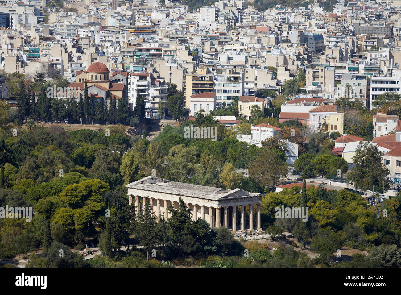Athens capital of Greece Temple of Hephaestus Stock Photo