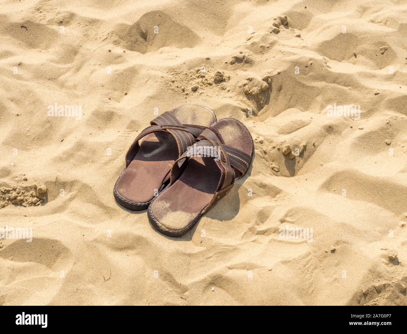 Flip Flops on the Beach Stock Photo - Alamy