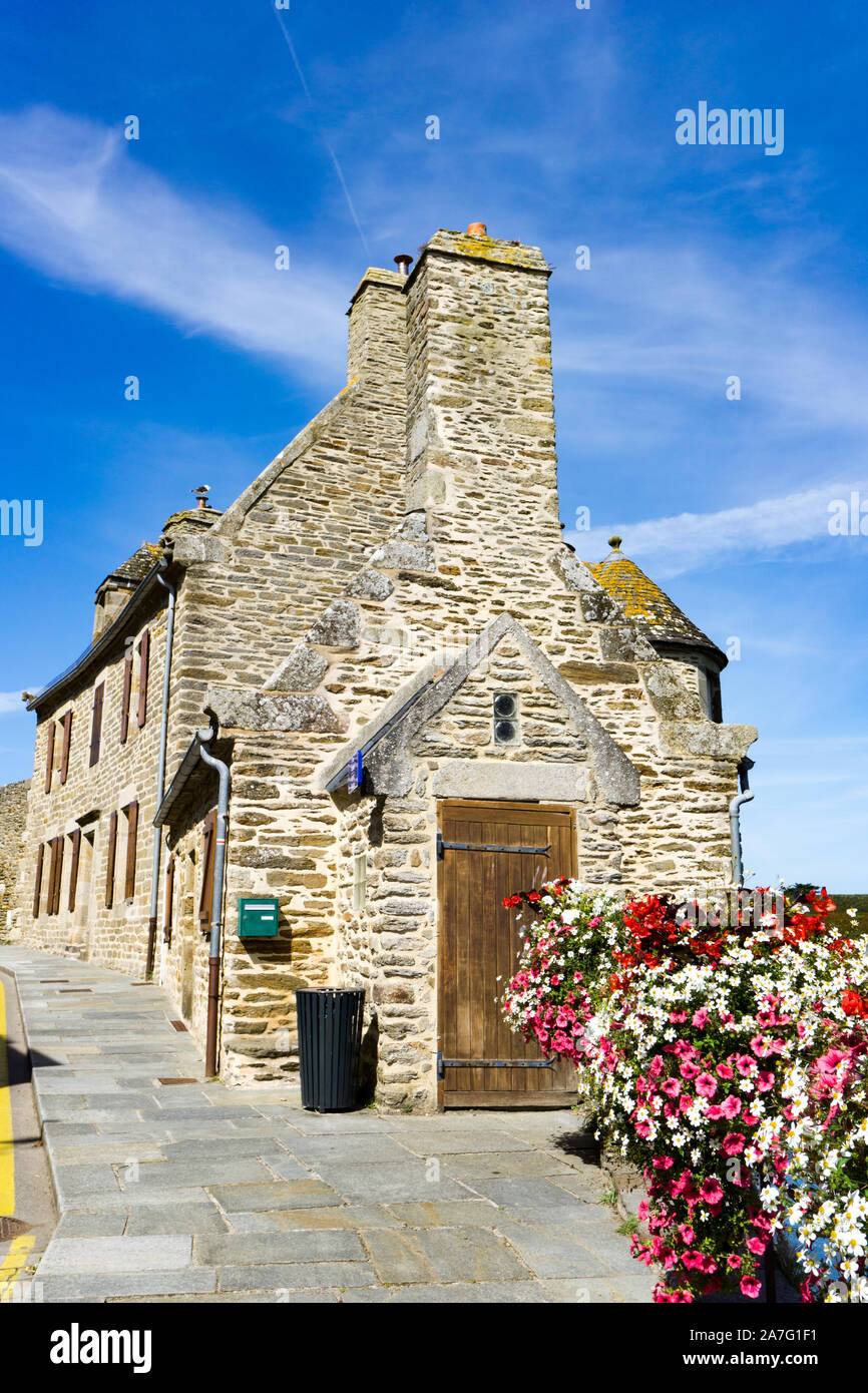 Le Conquet, Finistere / France - 22. August, 2019: the historic Maison