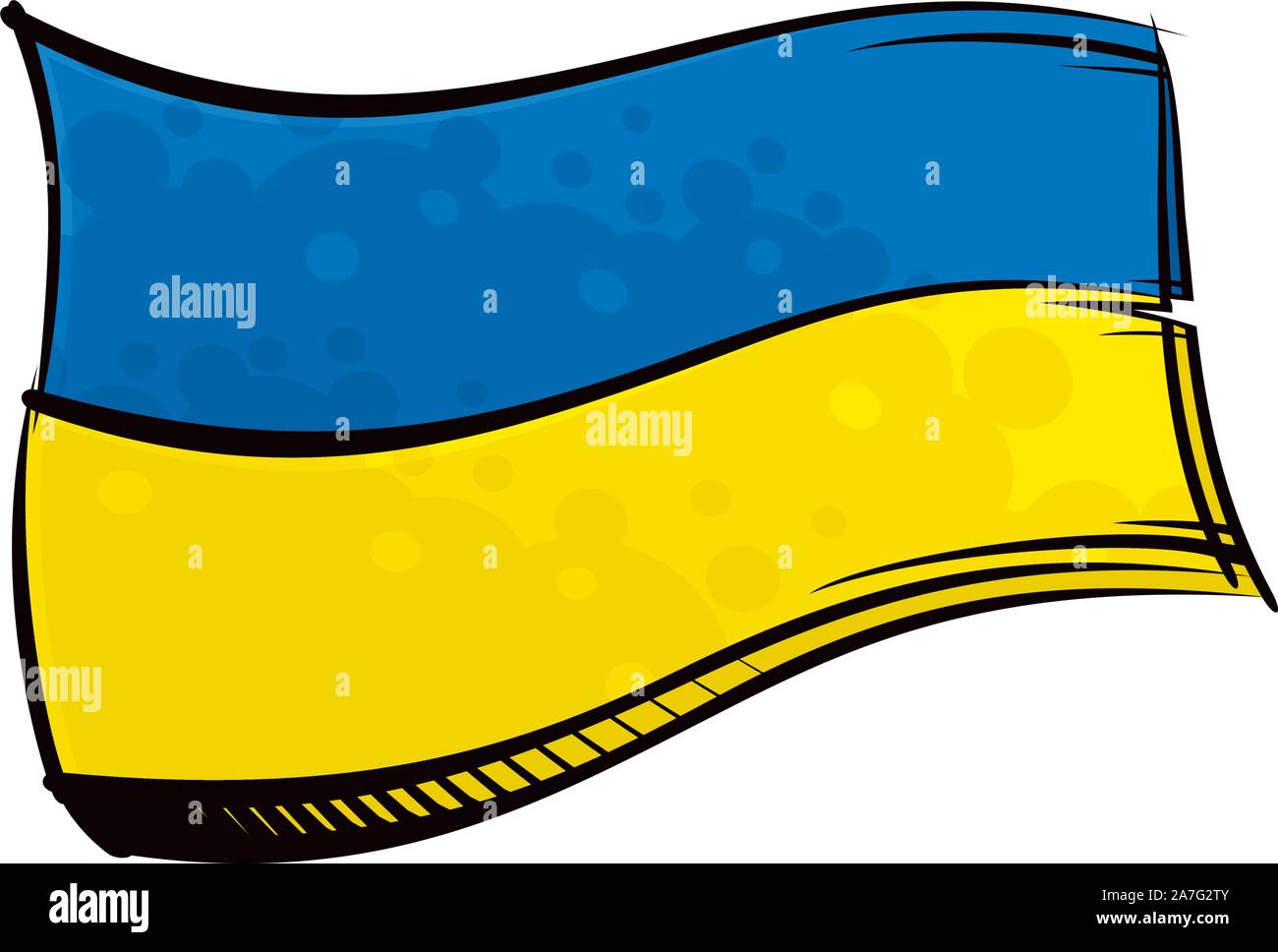 Painted Ukraine flag waving in wind Stock Vector Image & Art Alamy