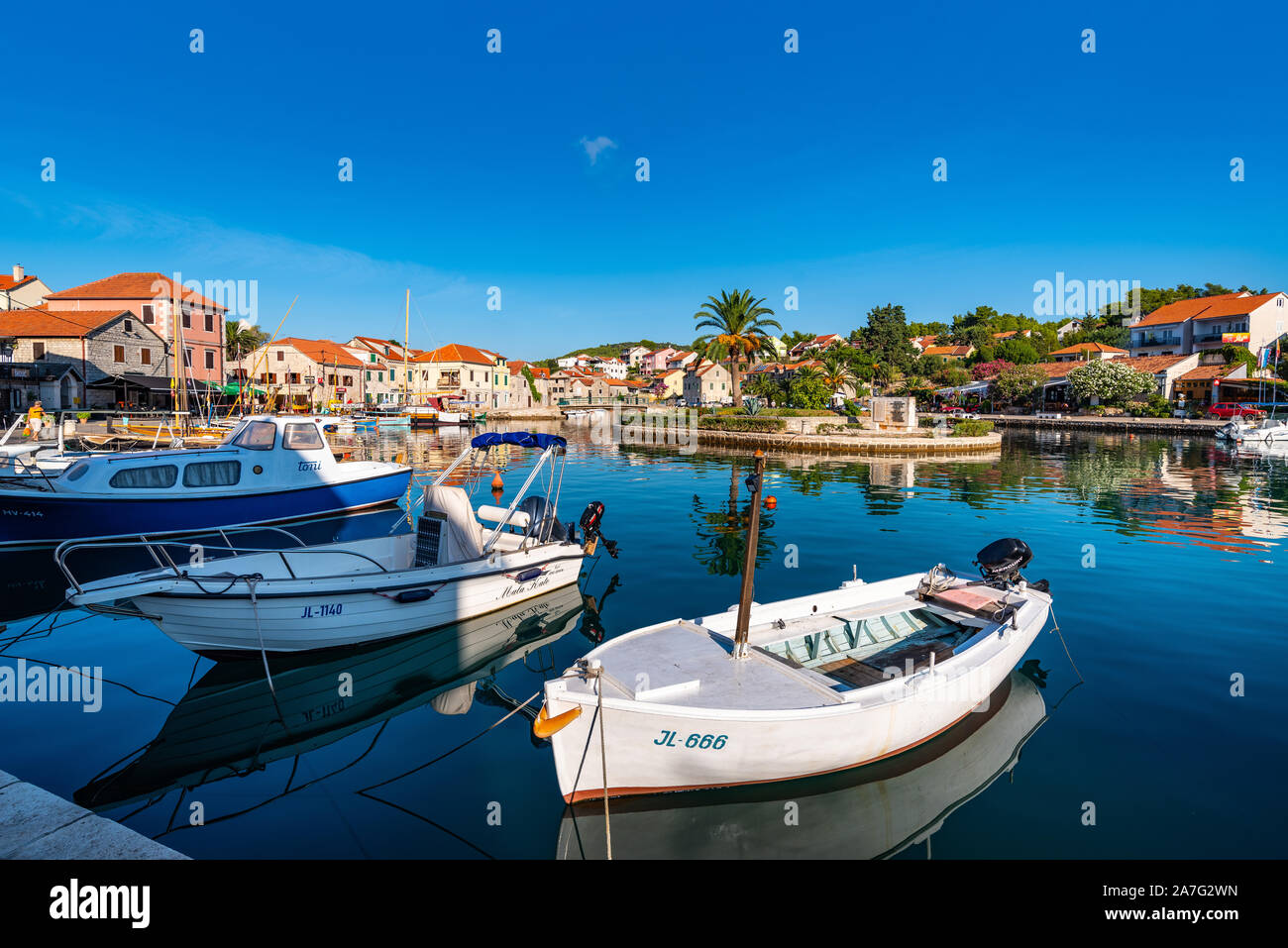 Vrboska, island Hvar, Croatia Stock Photo - Alamy