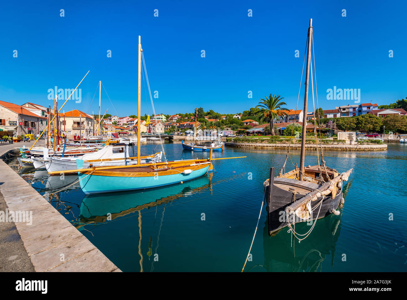 Vrboska, island Hvar, Croatia Stock Photo - Alamy