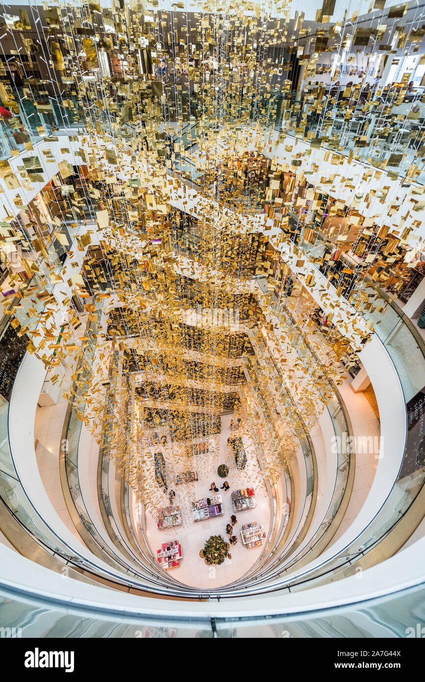 London, UK. 02nd Nov 2019. Peter Jones Christmas decorations in the John Lewis flagship store in Sloane Square. Credit: Guy Bell/Alamy Live News Stock Photo