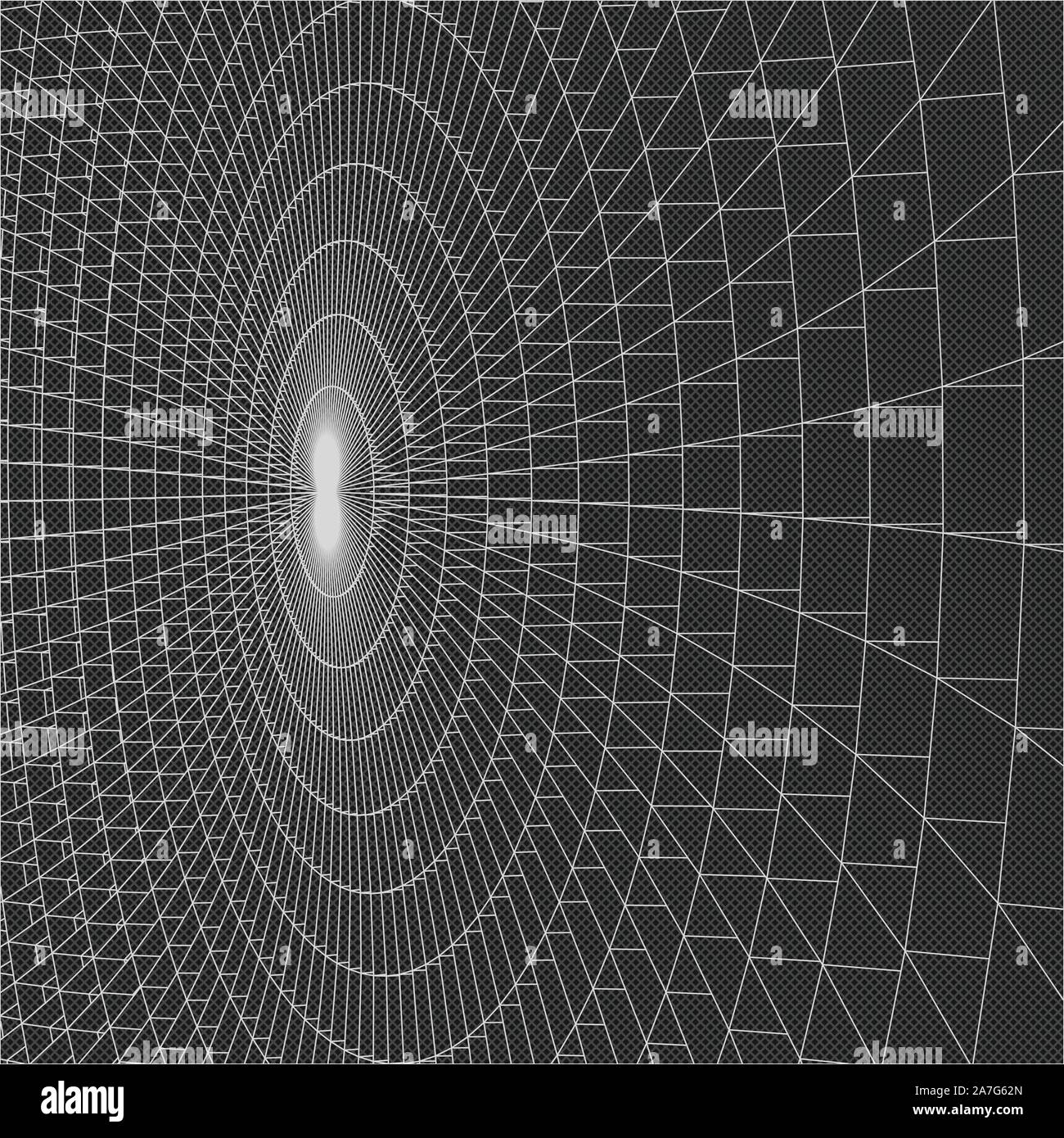 Abstract vector landscape background. Cyberspace grid. 3d technology illustration. Stock Vector