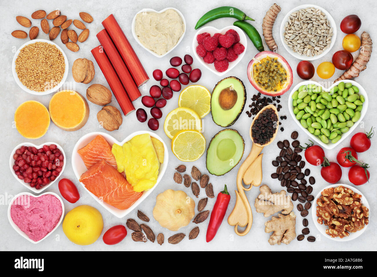 Health food for a healthy heart and cardiovascular system with fruit