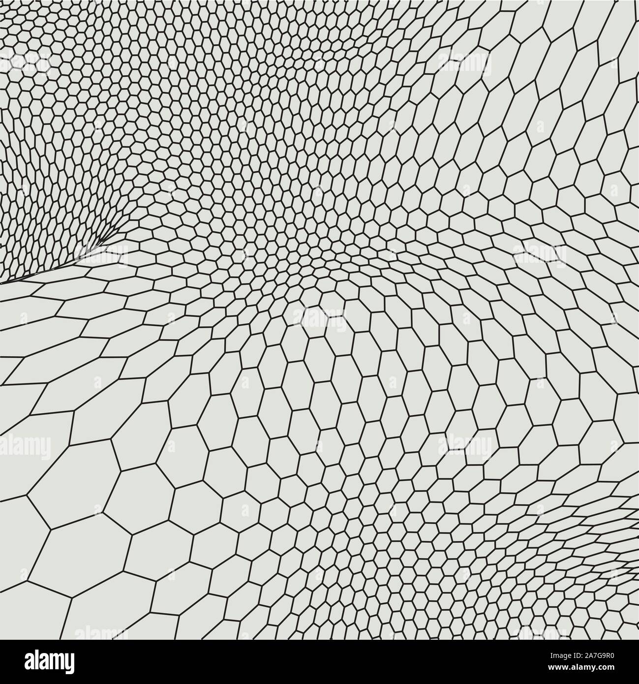 Abstract vector landscape background. Cyberspace grid. 3d technology ...