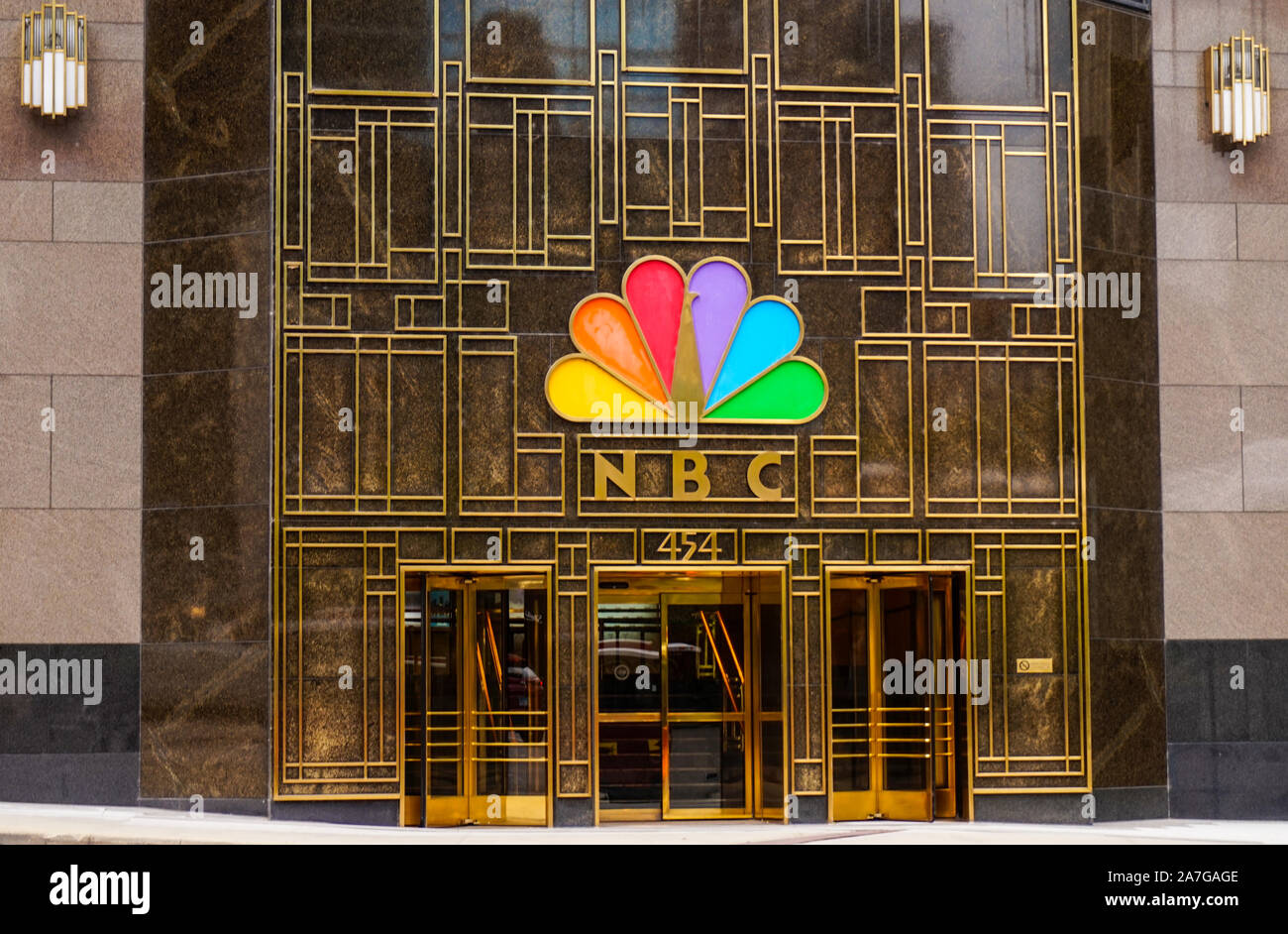 NBC Studios exterior in Chicago. CHICAGO, ILLINOIS (USA) - October 2019 Stock Photo