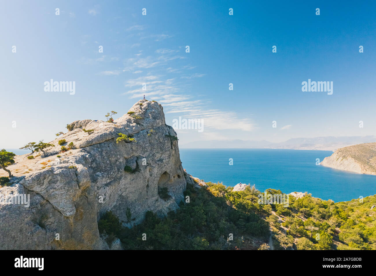 Overlooking Place Aerial cliff path overlooking azure hi-res stock photography and images ...