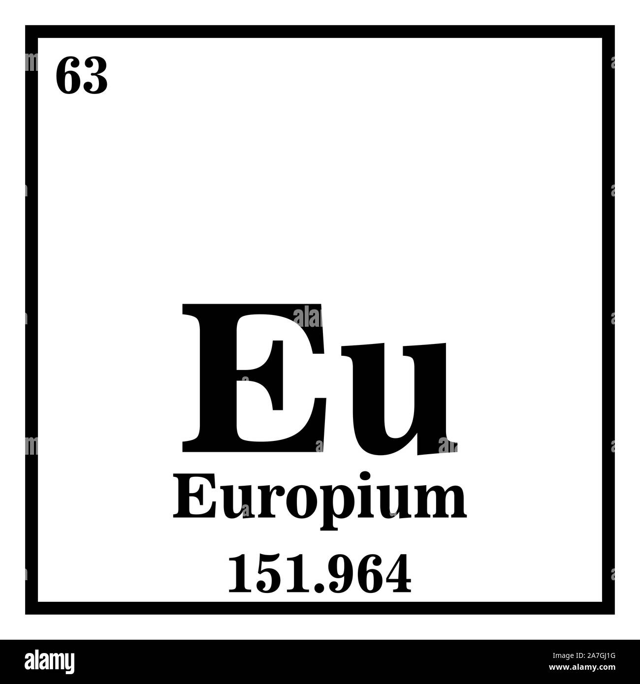Europium Periodic Table of the Elements Vector illustration eps 10