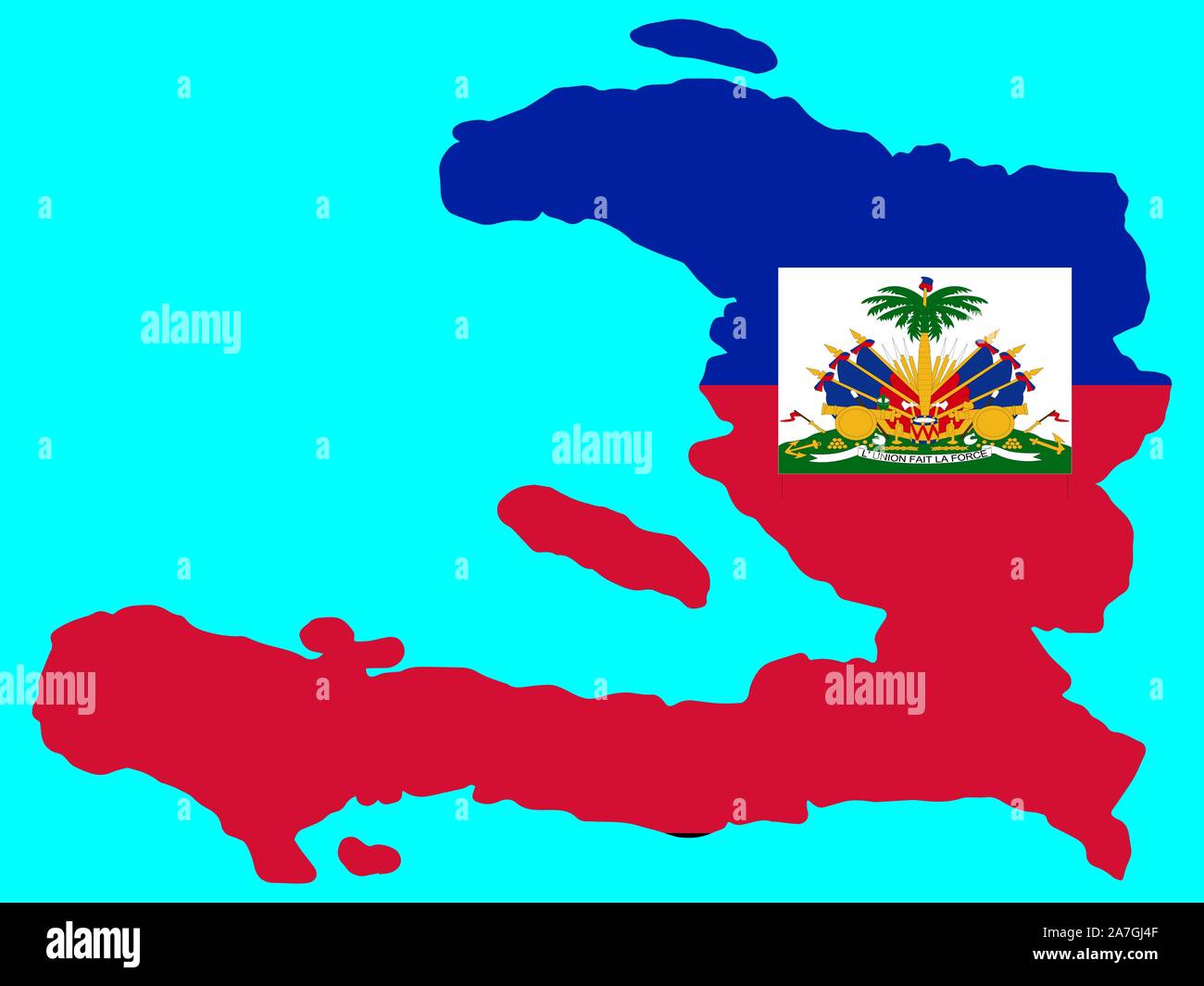 Haiti Map Flag Vector illustration eps 10 Stock Vector