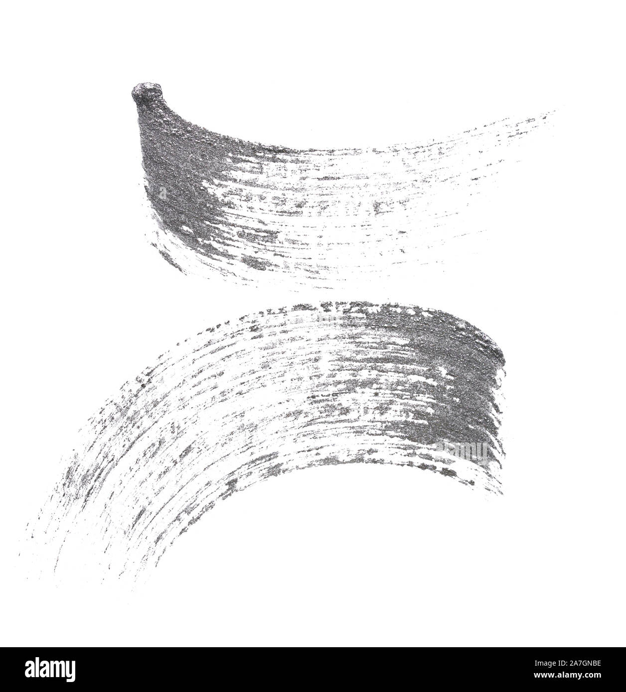 White texture and smear of face cream or white acrylic paint isolated on white background Stock