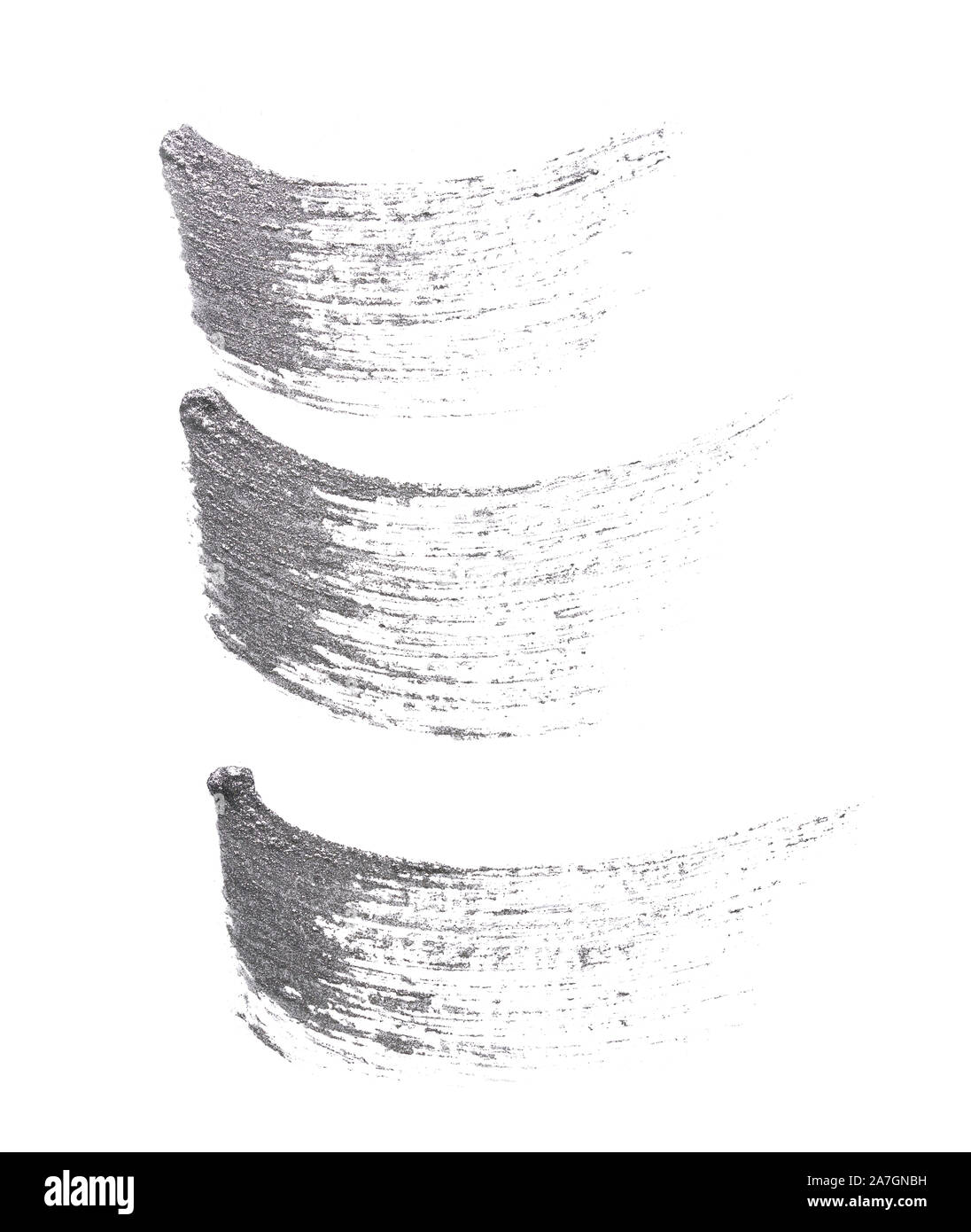 White texture and smear of face cream or white acrylic paint isolated on white background Stock