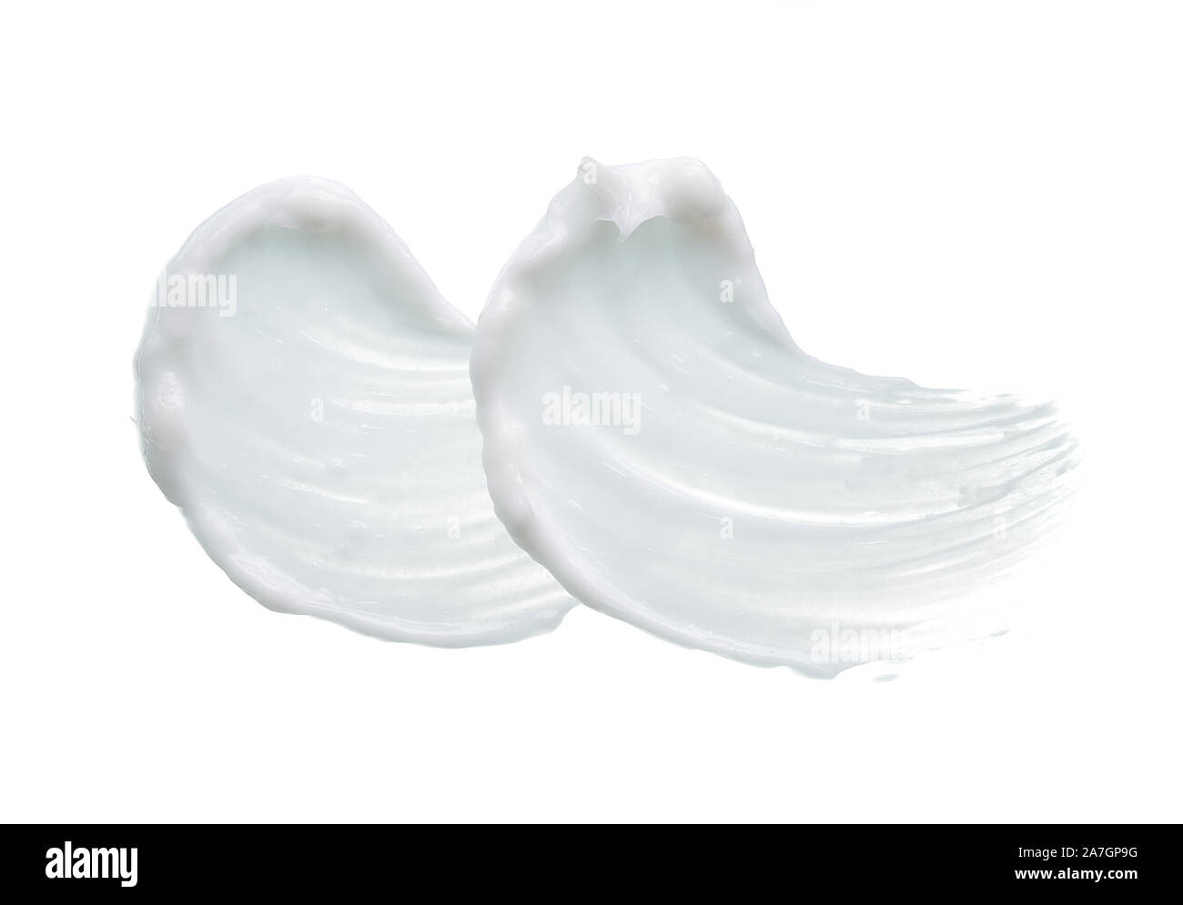 White texture and smear of face cream or white acrylic paint isolated on  white background Stock Photo - Alamy