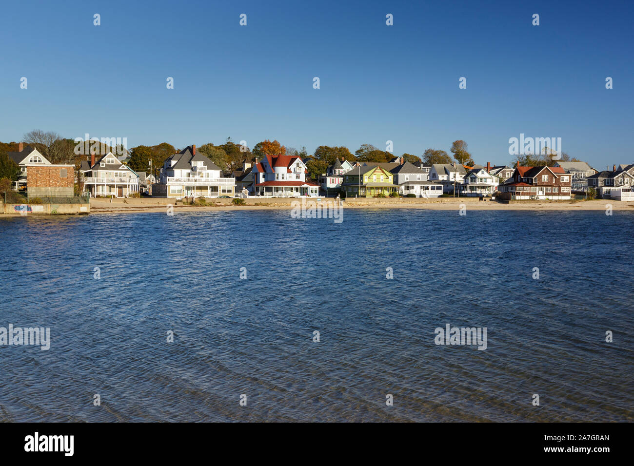 Onset Village in Wareham, Massachusetts during the autumn months Stock