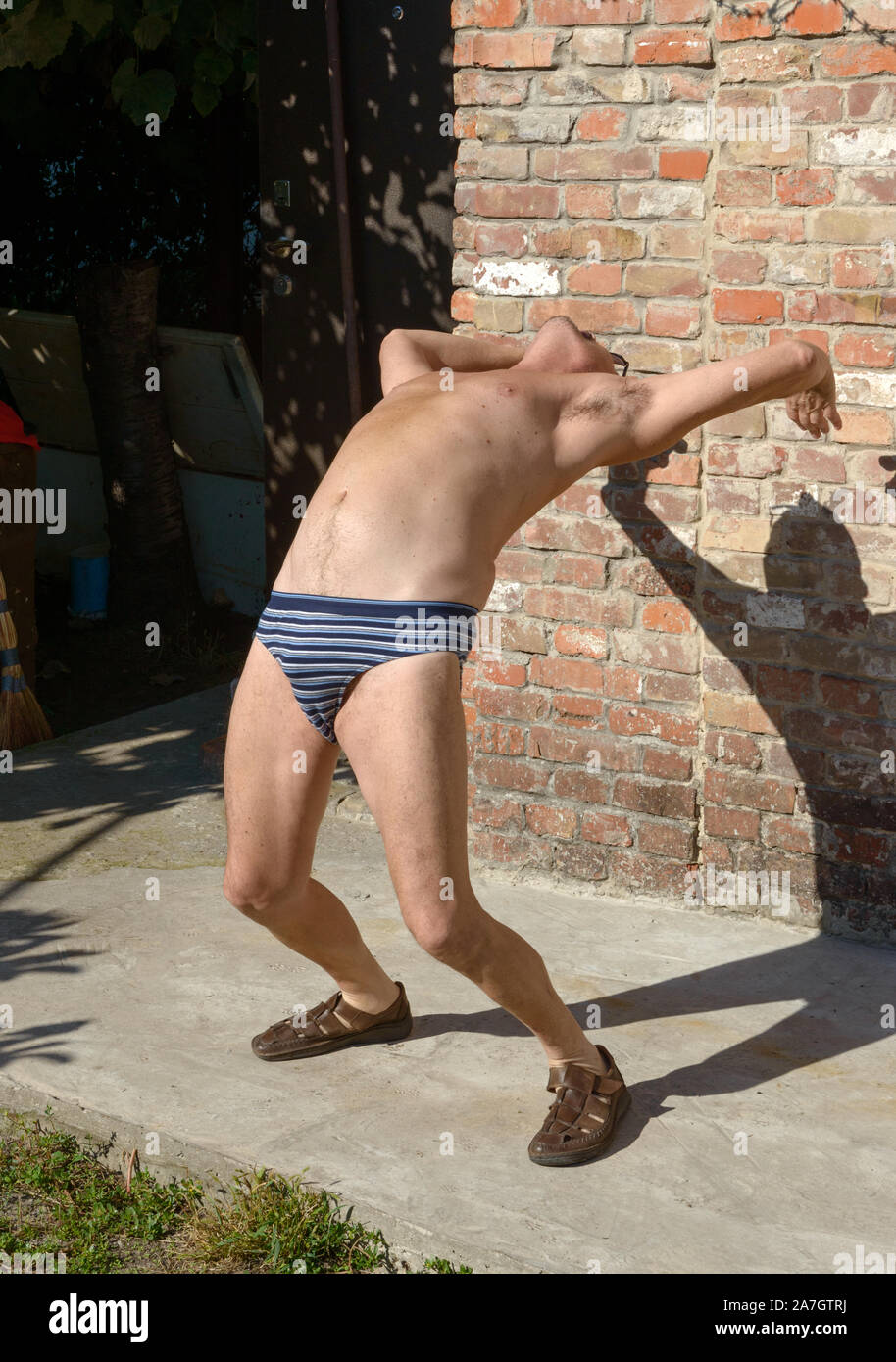 Bald guy 2024 in speedo