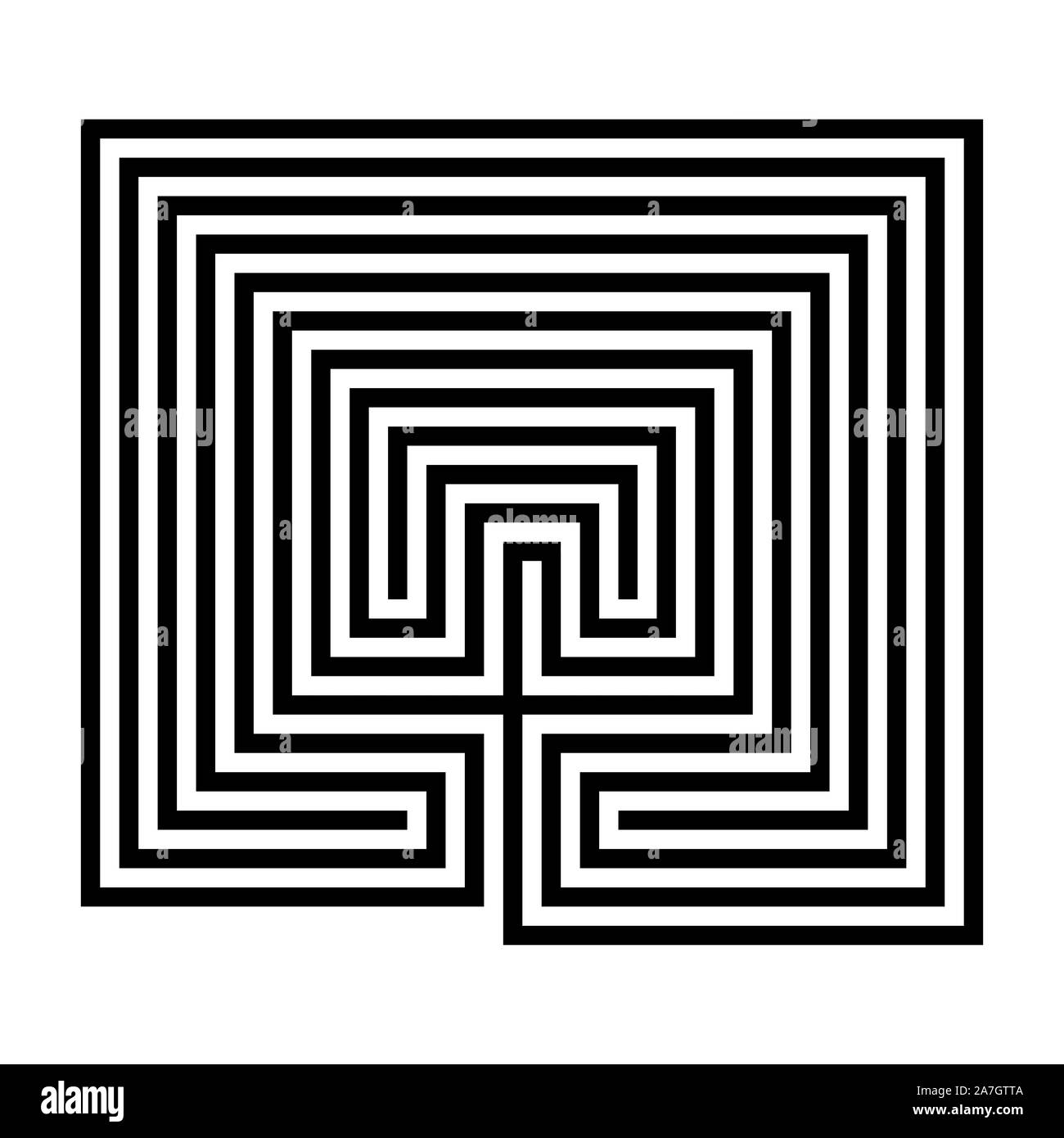 Cretan square labyrinth symbol Stock Photo Alamy
