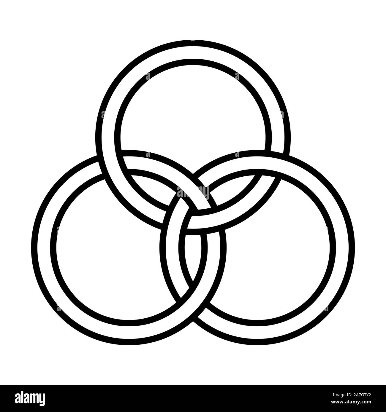 Borromean rings symbol Stock Photo - Alamy