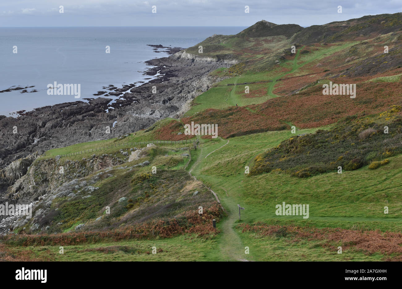 Morte Point, North Devon, UK Stock Photo