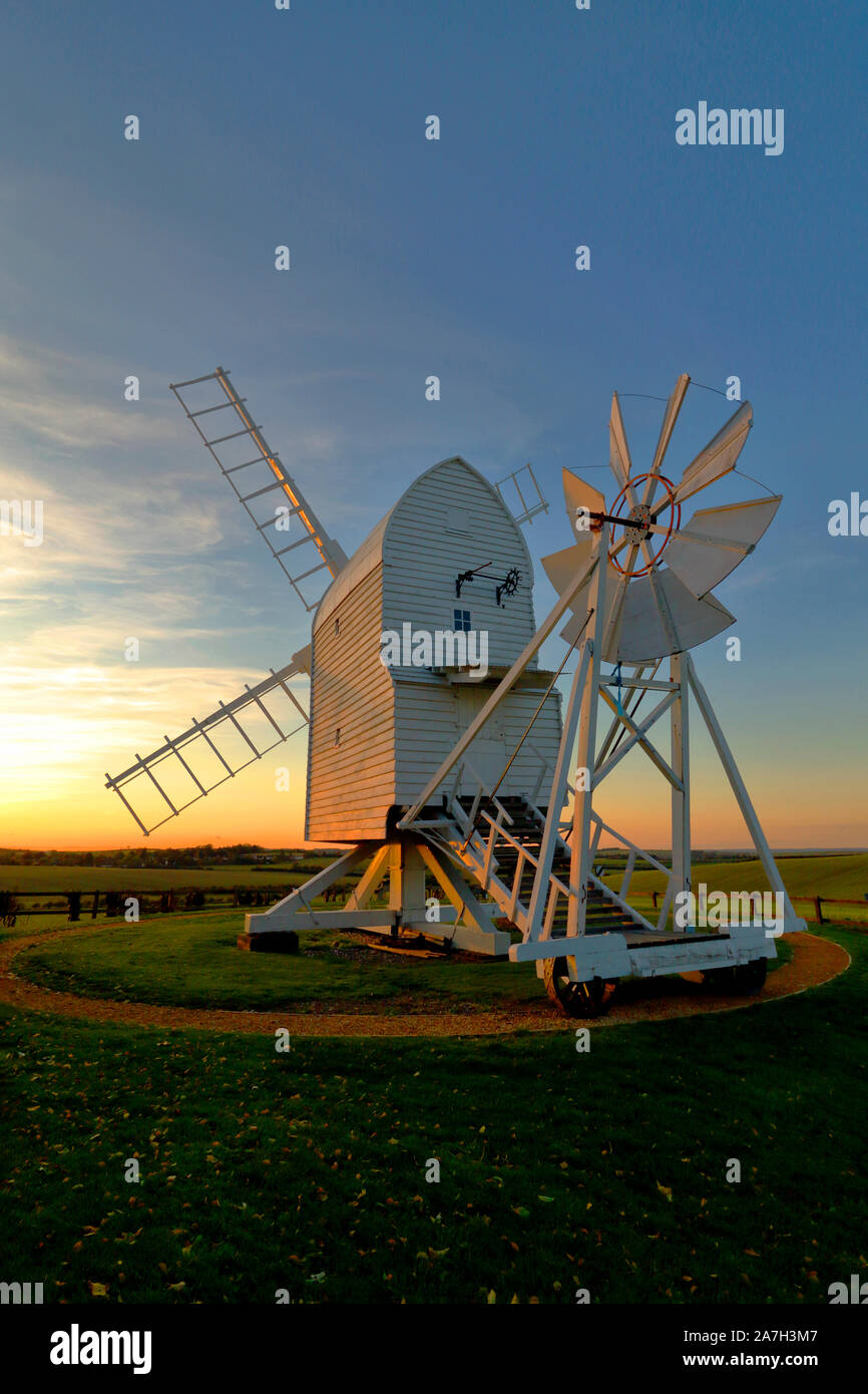 Great Chishill windmill, one of very few surviving open trestle Post