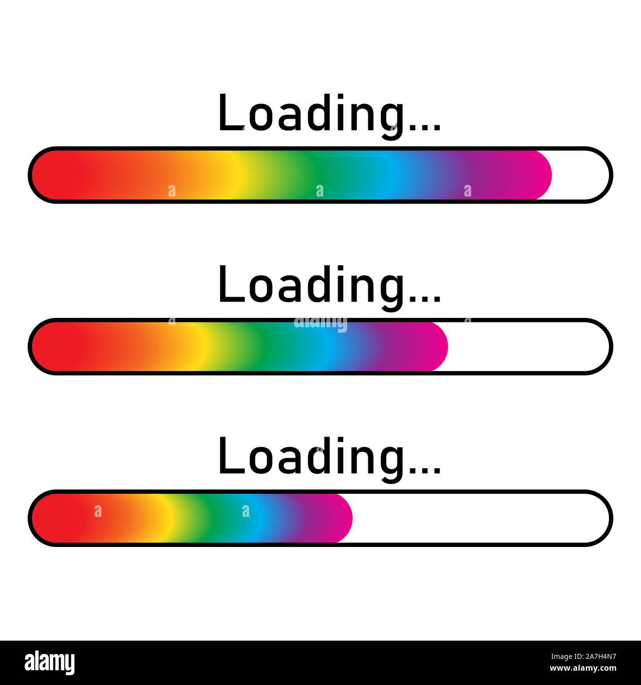 Loading progress bar black background Stock Vector Images - Alamy