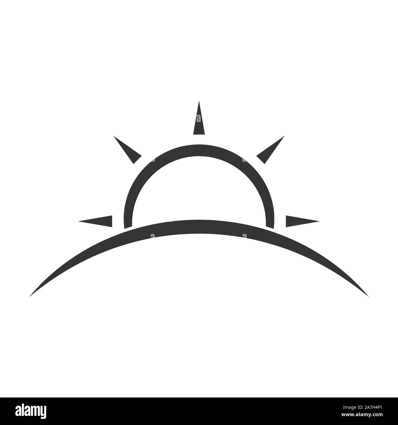 Sun icon - vector. Black vector sun. Flat sun icon isolated Stock ...