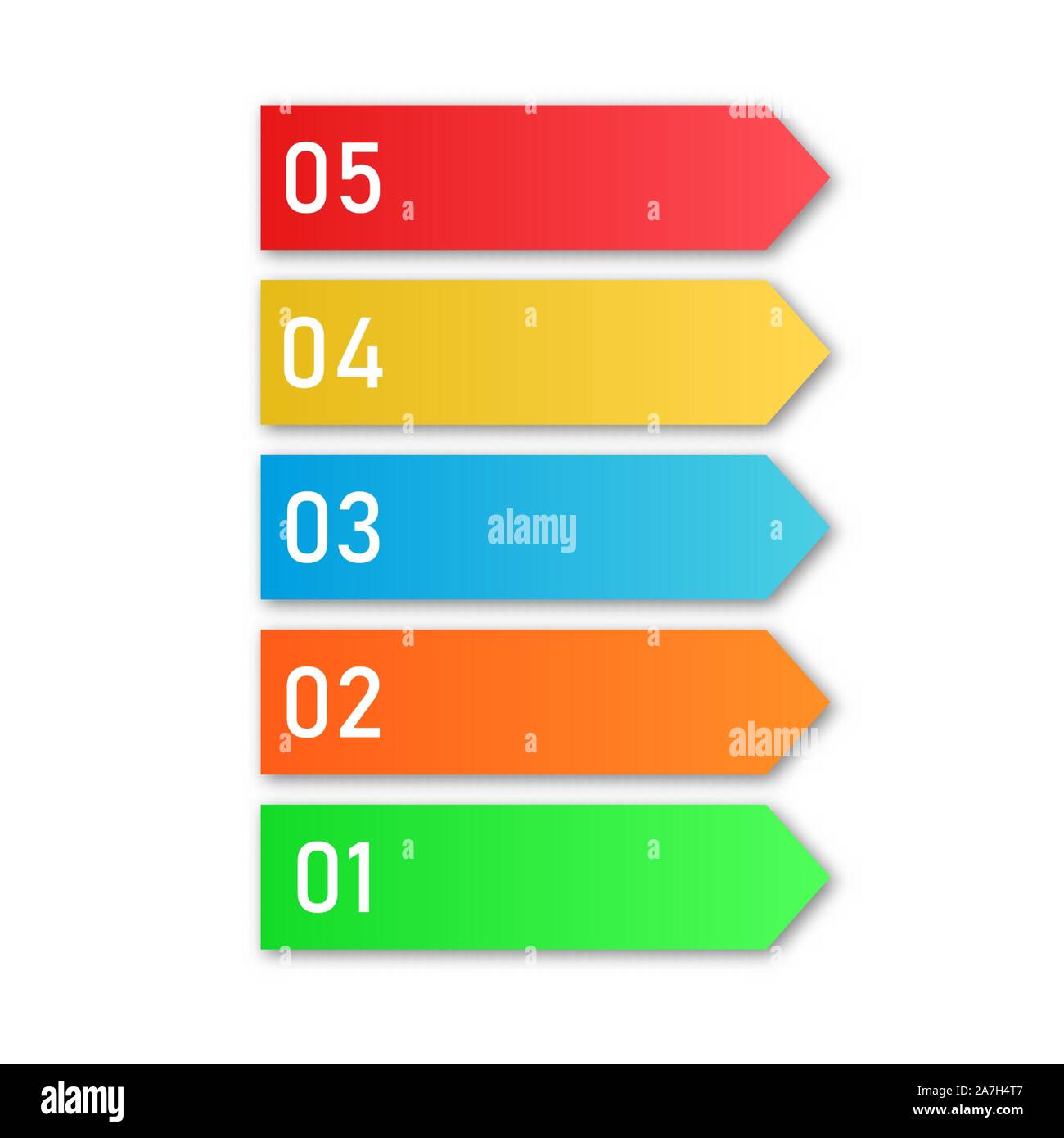Colored process steps. Vector Infographic elements. Numbers of business steps Stock Vector