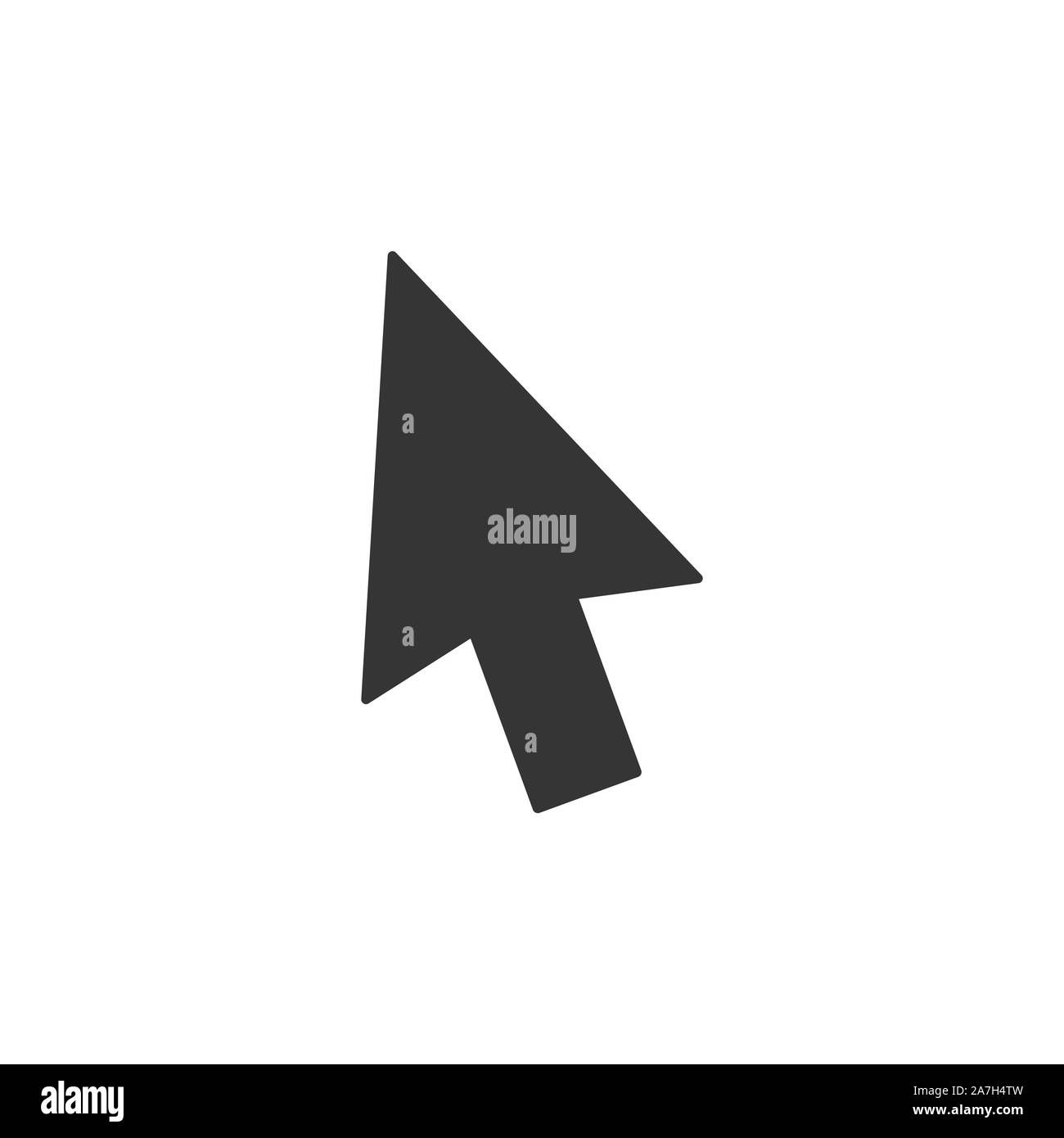 Arrow icon isolated. Black vector arrow. Flat arrow cursor Stock Vector ...