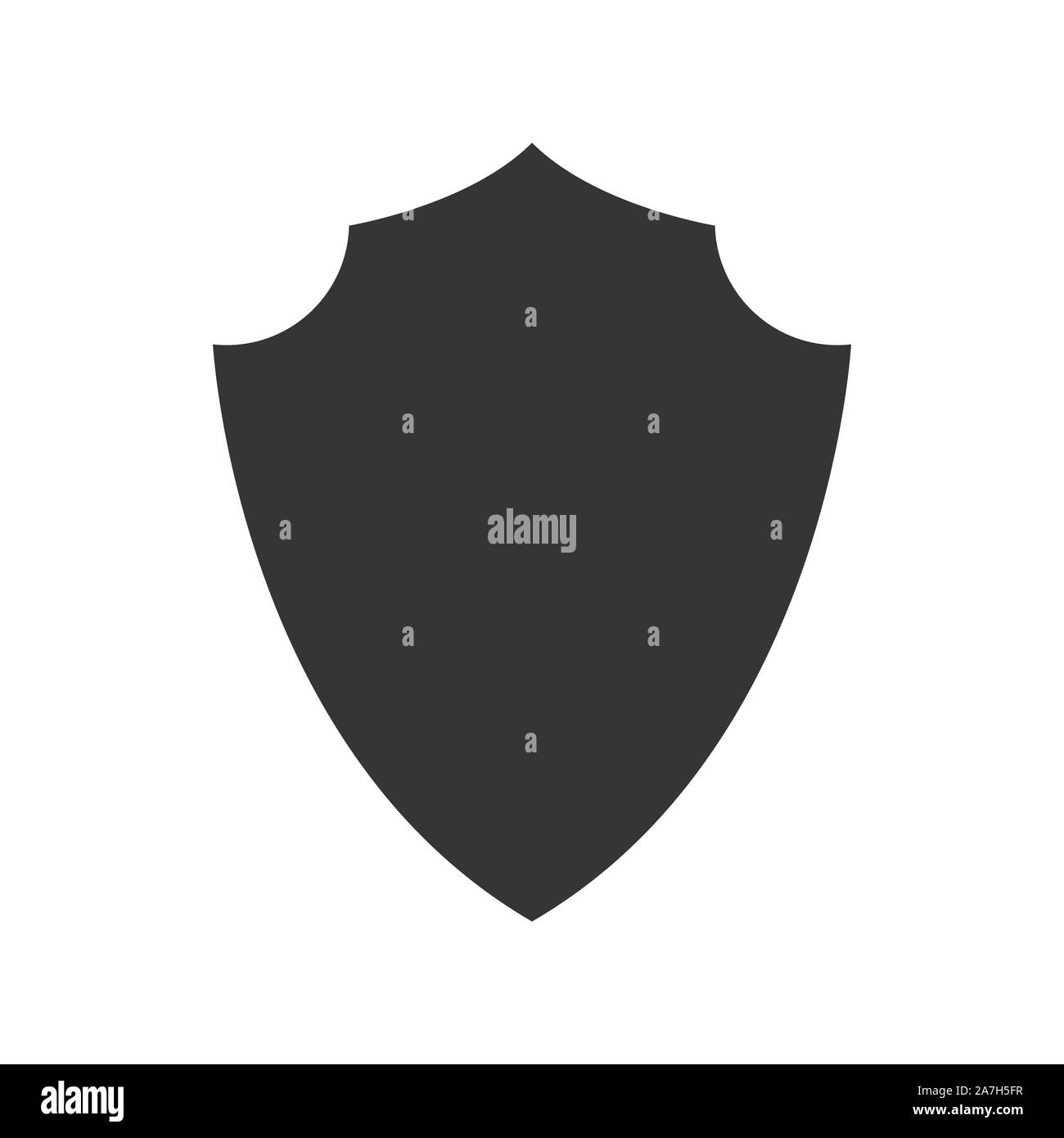 Shield icon isolated. Black vector shield icon. Shield in flat style ...