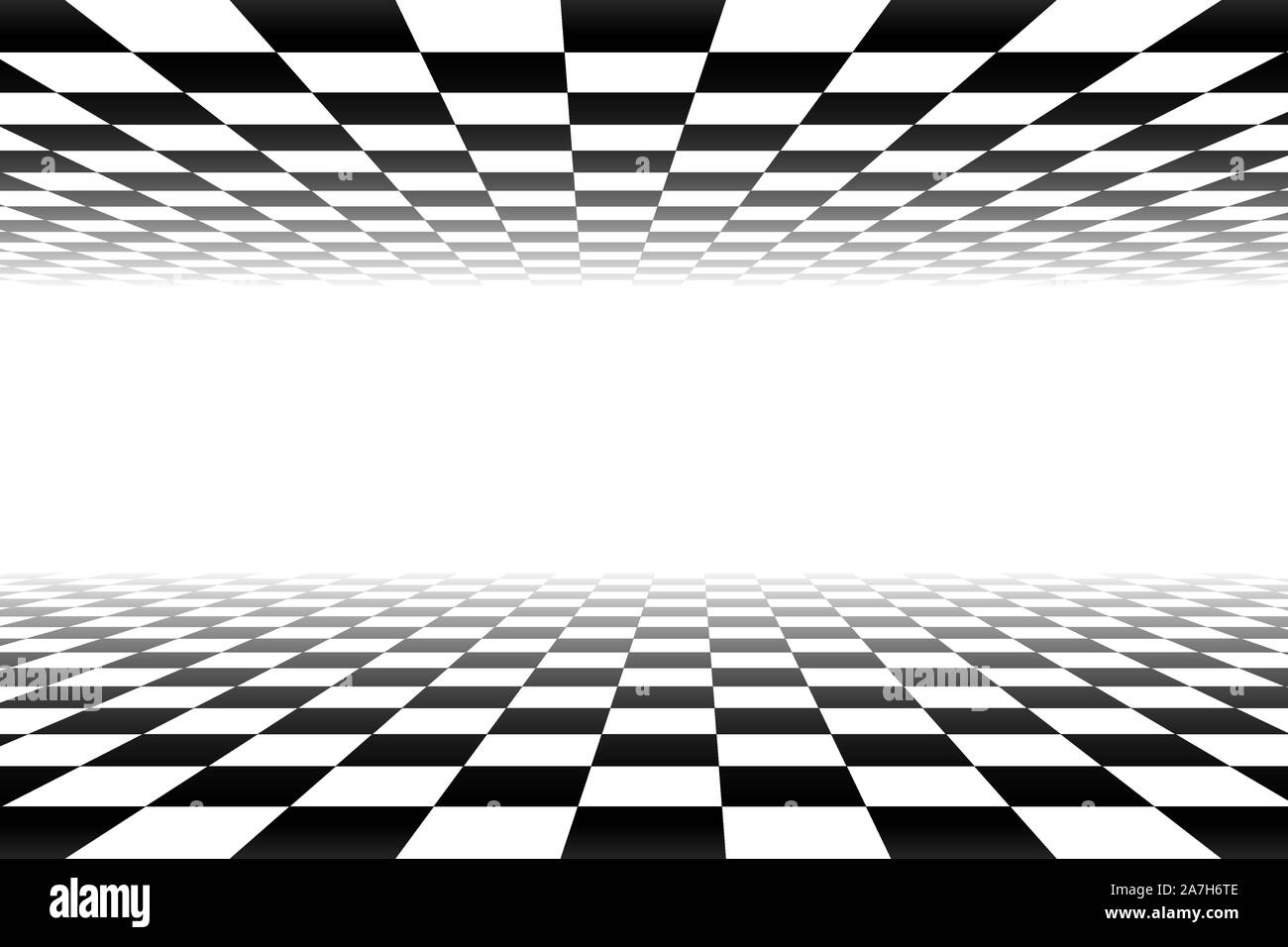 Vector chess background. Black and white perspective checkered ...